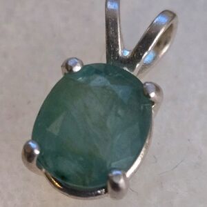 Elegant Silver and Green Grandidierite Pendant